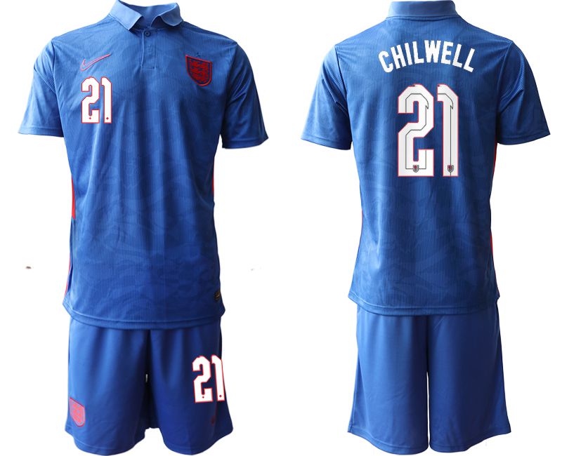 Men 2020-2021 European Cup England away blue #21 Nike Soccer Jersey